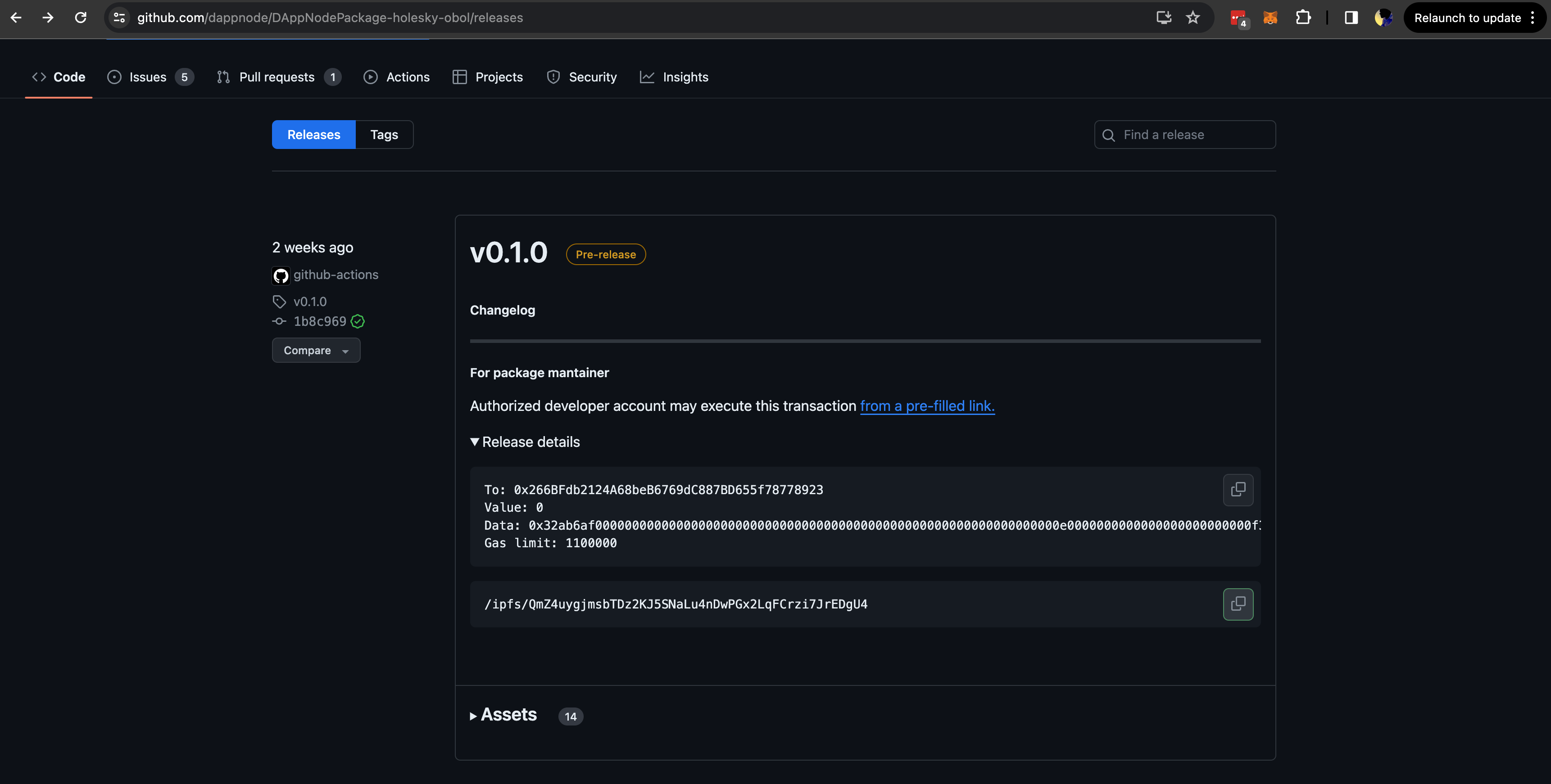 Retrieve IPFS Hash